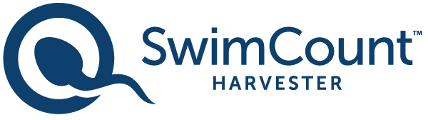 logo Swim Count Harvester blue
